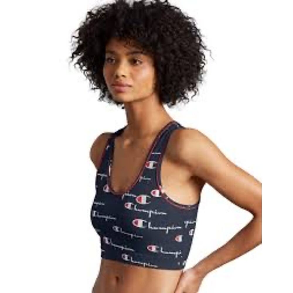 Champion NWT Women's Size‎ XL Everyday Blue Logo Crop Top